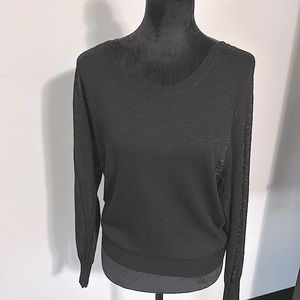 Very beautiful Sheer lilymcneal Scoop neck Sweater Size M